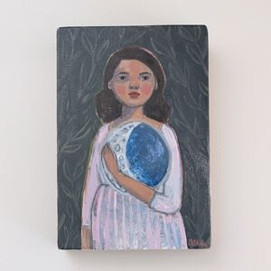 Oil Painting - Girl With Moon